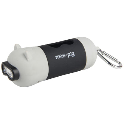 LED Flashlight with Waste Bag Dispenser Cleanup