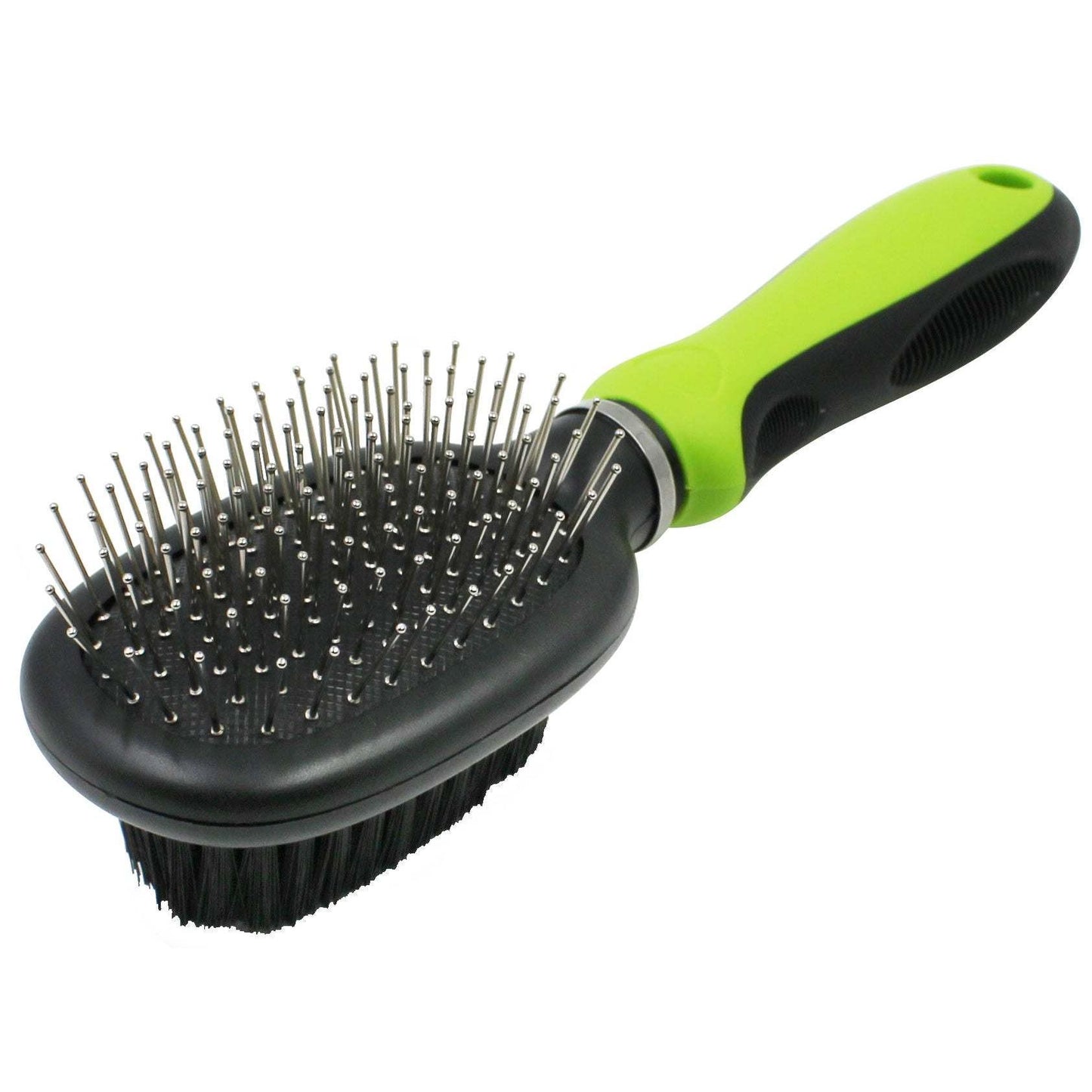 The Pet Life Flex Series 2-in-1 Dual-Sided Pet Brush: Smooths, Removes Mats, Multiple Colors. - Wolldi