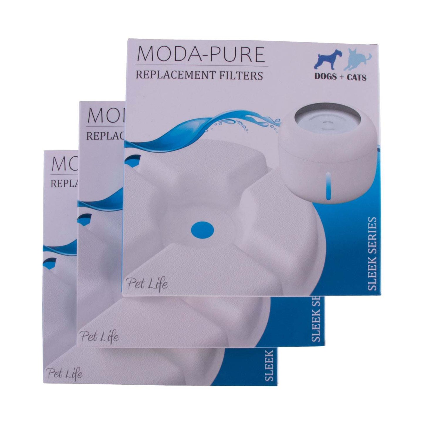 Replacement filters for Moda-Pure Fountain, providing 180 days of clean water. - Wolldi