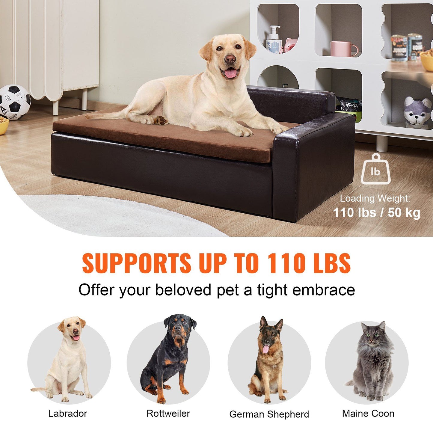 Pet Sofa Bed Leather Comfort