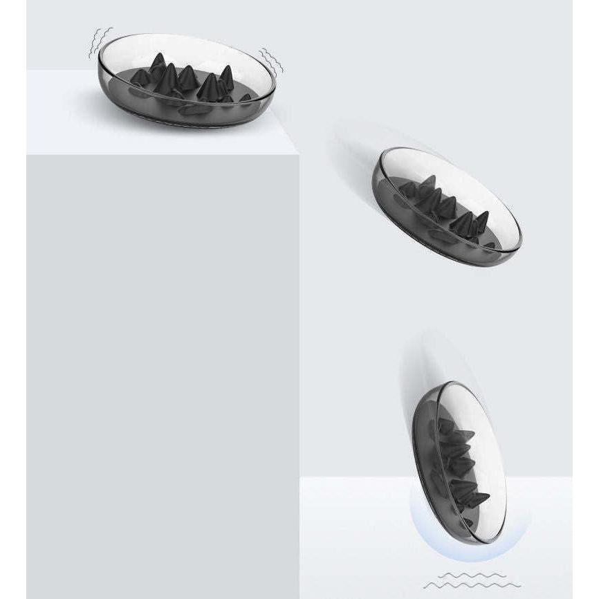 The Pet Life 'Cirlicue' Shark Fin Pet Bowl is durable, easy to clean, and promotes slow feeding. - Wolldi