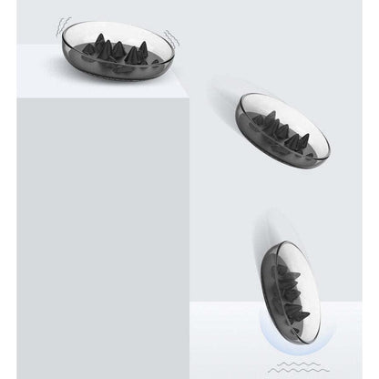 The Pet Life 'Cirlicue' Shark Fin Pet Bowl is durable, easy to clean, and promotes slow feeding. - Wolldi