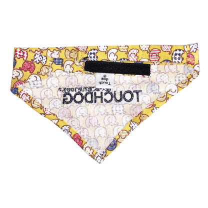 Fashionable and durable dog bandana with easy Velcro closure and stylish print. - Wolldi