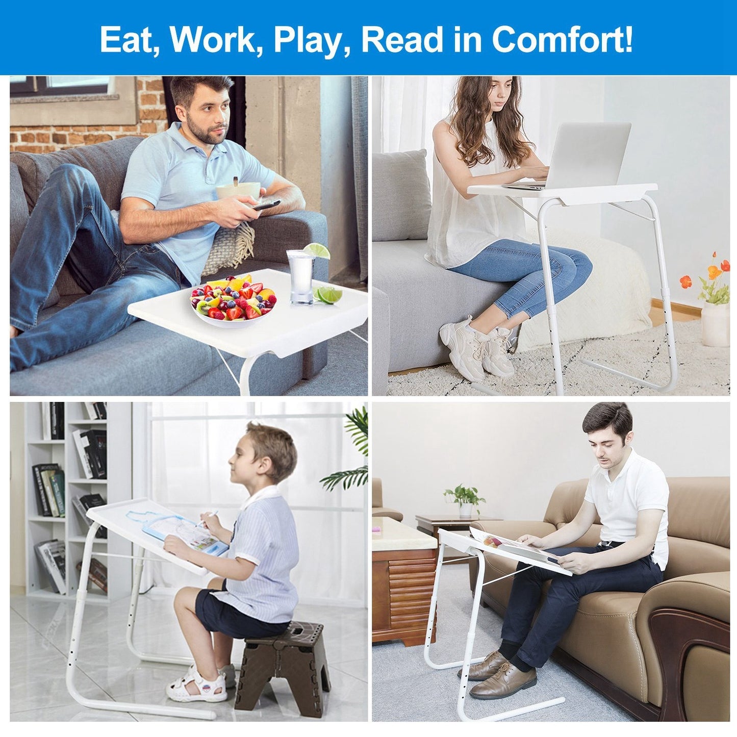 Adjustable foldable tray table HomeStyle