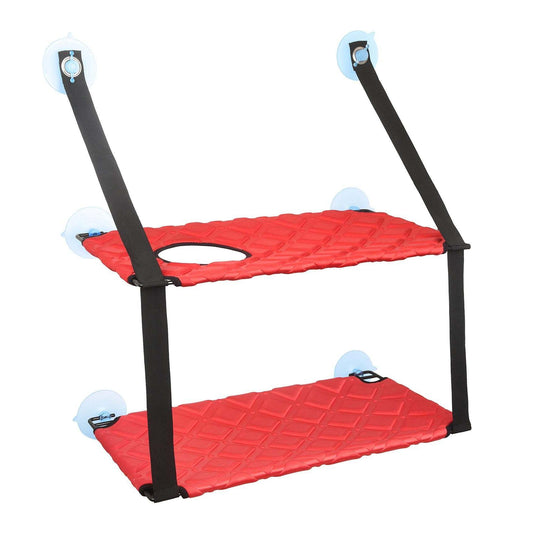The Cat Laze is a suction cupped dual-leveled cat lounger that saves space. - Wolldi