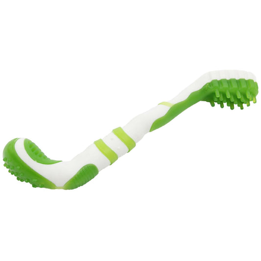 Pet Life 'Denta-Brush' is a durable toothbrush and toy for dogs, promoting dental health. - Wolldi