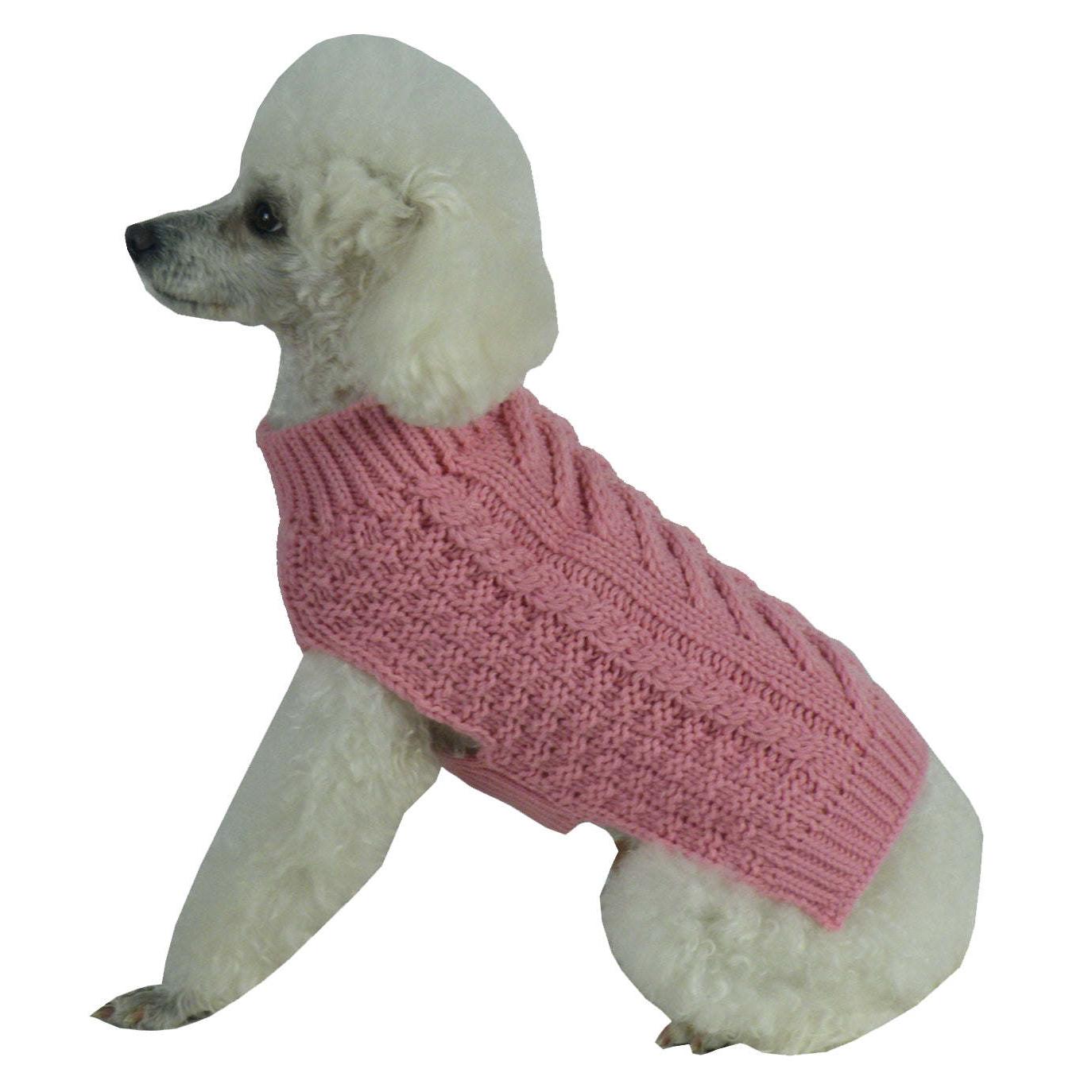 Cable Knitted Dog Sweater