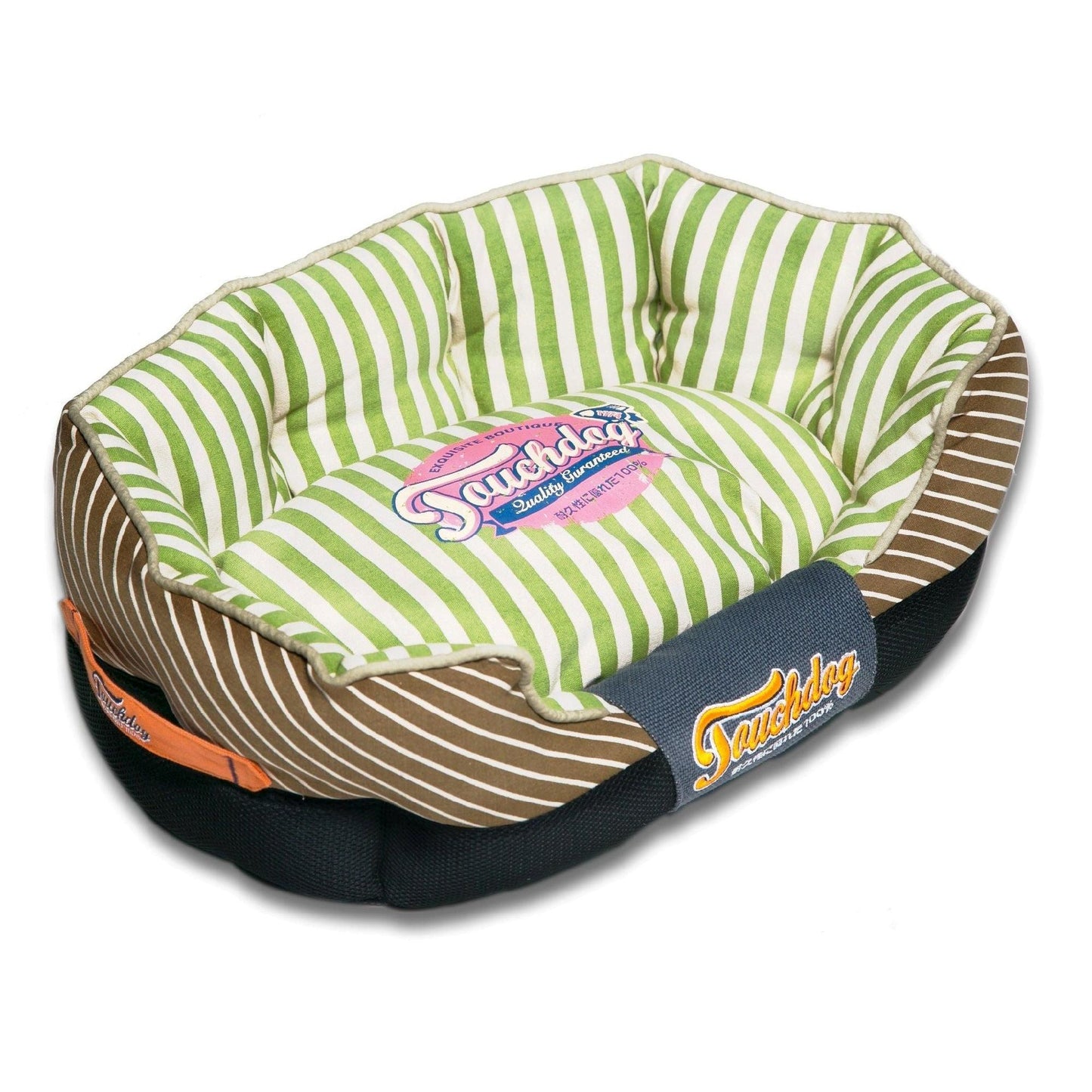 Plush dog bed with removable cushion and handles. Canina