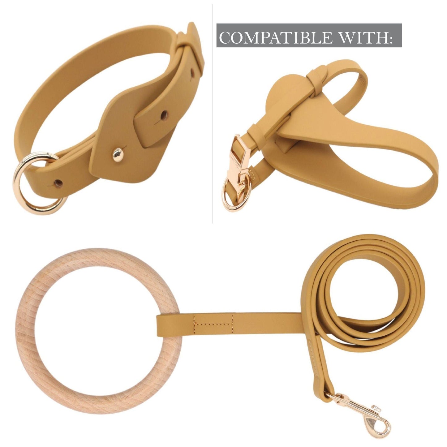 'Ever-Craft' Boutique Series Adjustable Designer Leather Dog Collar in multiple sizes and colors. - Wolldi