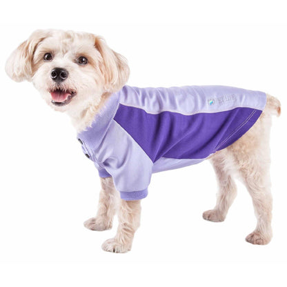 The Pet Life Active 'Barko Pawlo' dog polo shirt offers stretch, ventilation, and UV protection. - Wolldi