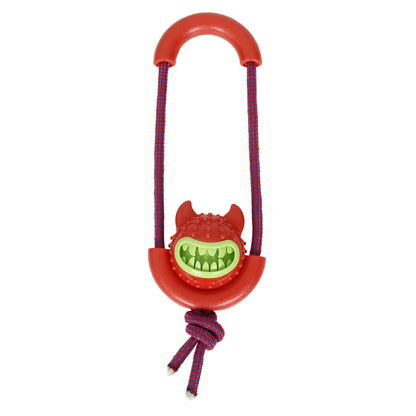 The Pet Life Sling-Away toy is an interactive treat dispenser for dogs, promoting cognitive activity and oral hygiene. - Wolldi