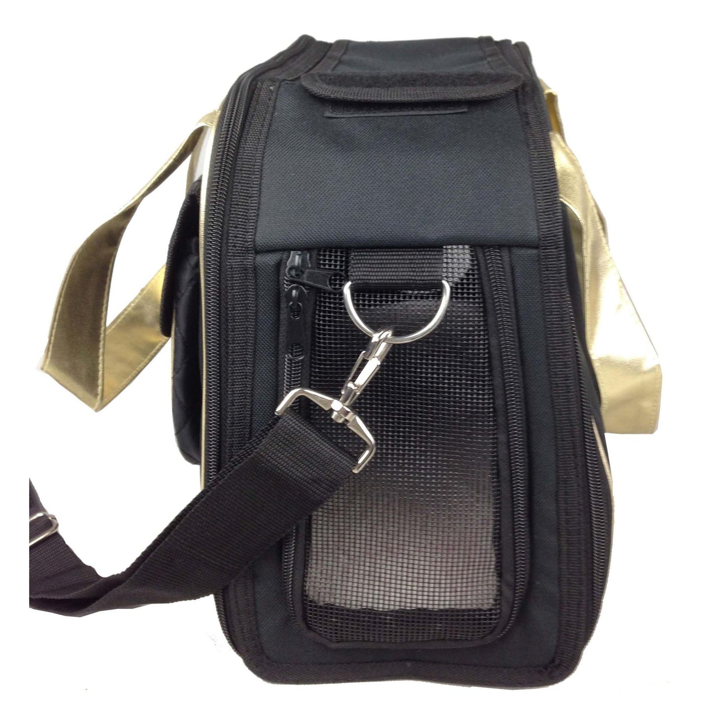 Airline pet carrier with zippers and mesh Transport