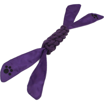 Eco-friendly squeaky dog rope toy. Playtime