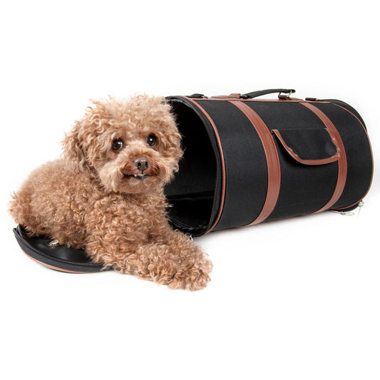 Nylon pet carrier with dual entrance