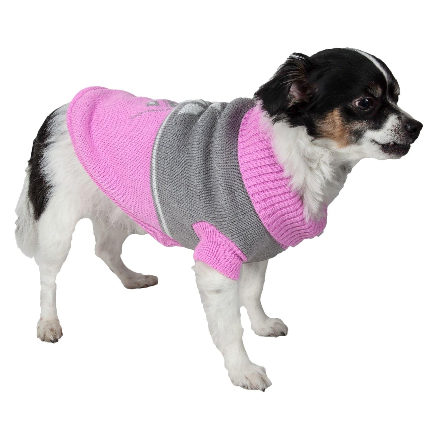 Cable-Knit Ribbed Turtle Neck Dog Sweater Fashion