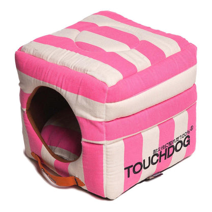 Convertible dog bed with removable pillow and mini dog house HomeStyle