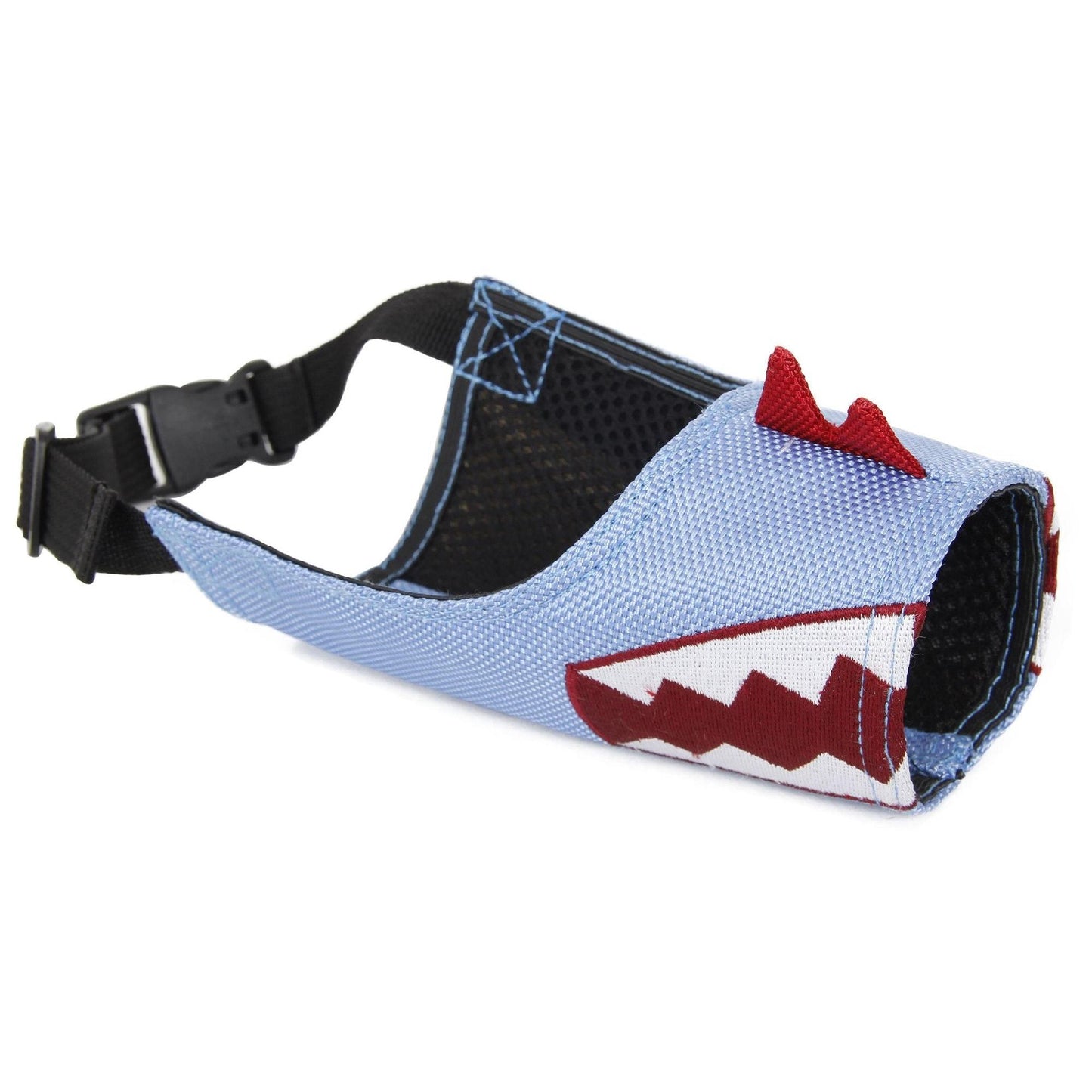 The Pet Life Fumigation Adjustable Designer Dog Muzzle helps prevent barking and chewing with a comfortable, adjustable design. - Wolldi