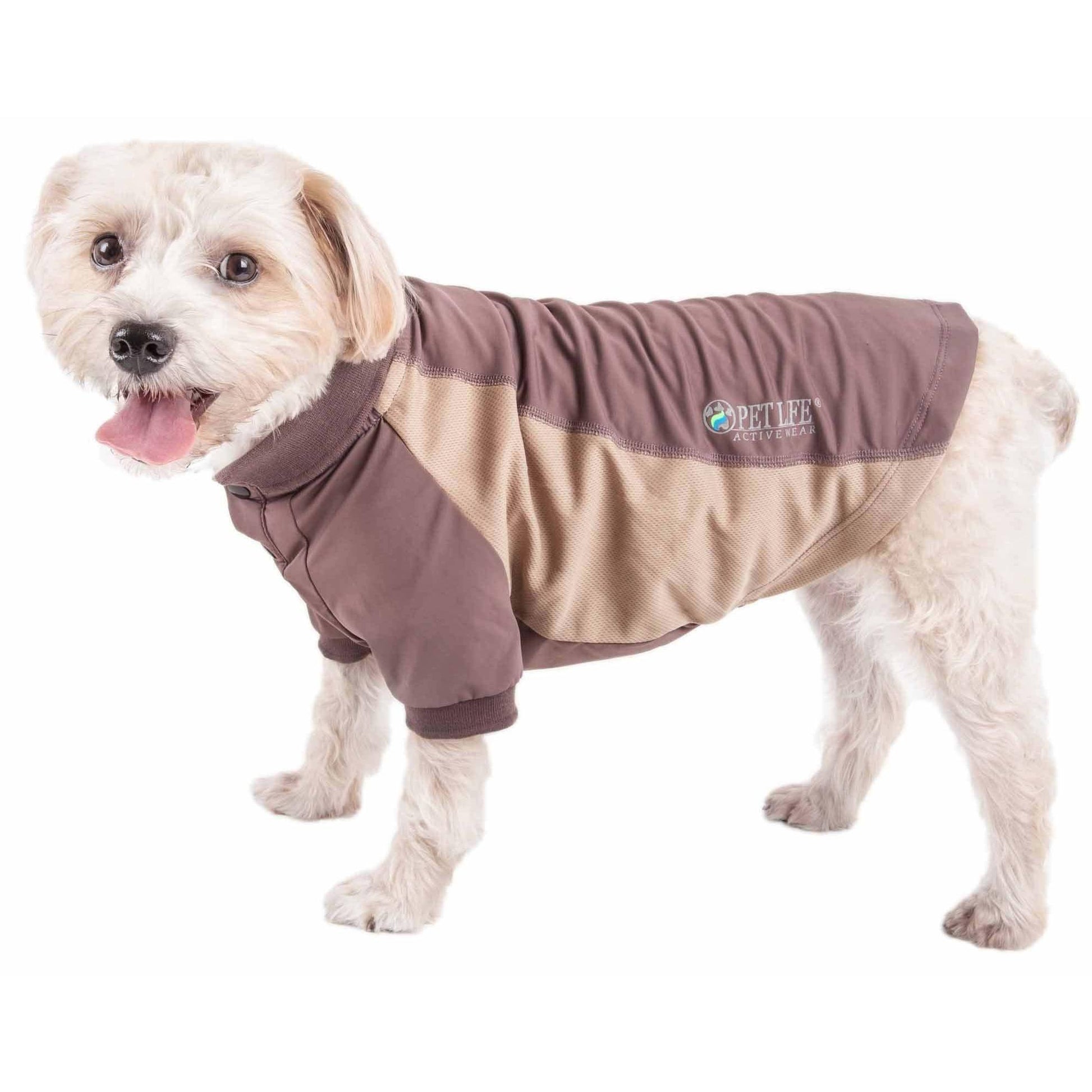 The Pet Life Active 'Barko Pawlo' dog polo shirt offers stretch, ventilation, and UV protection. - Wolldi