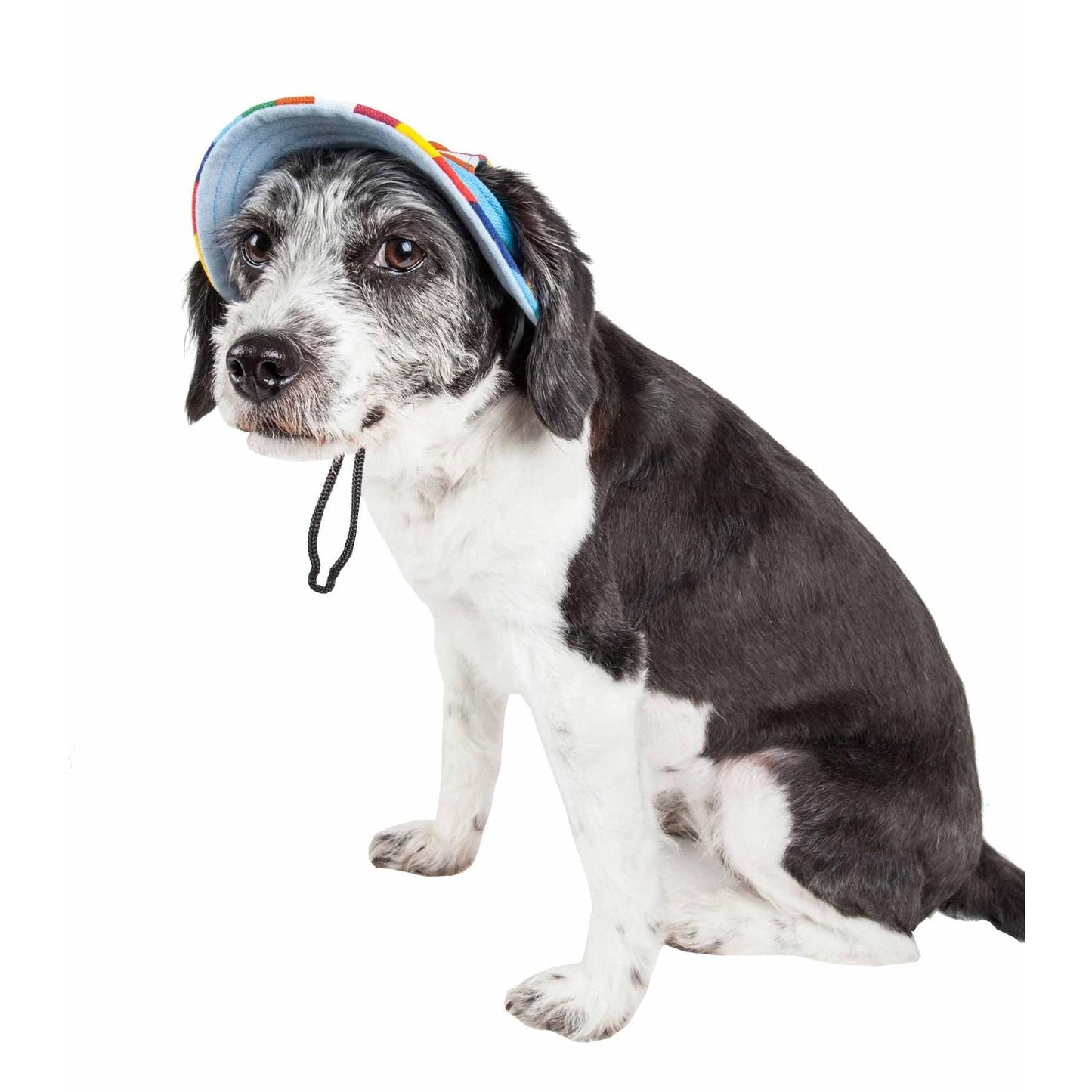 UV Protectant Rainbow Brim Dog Hat Extras