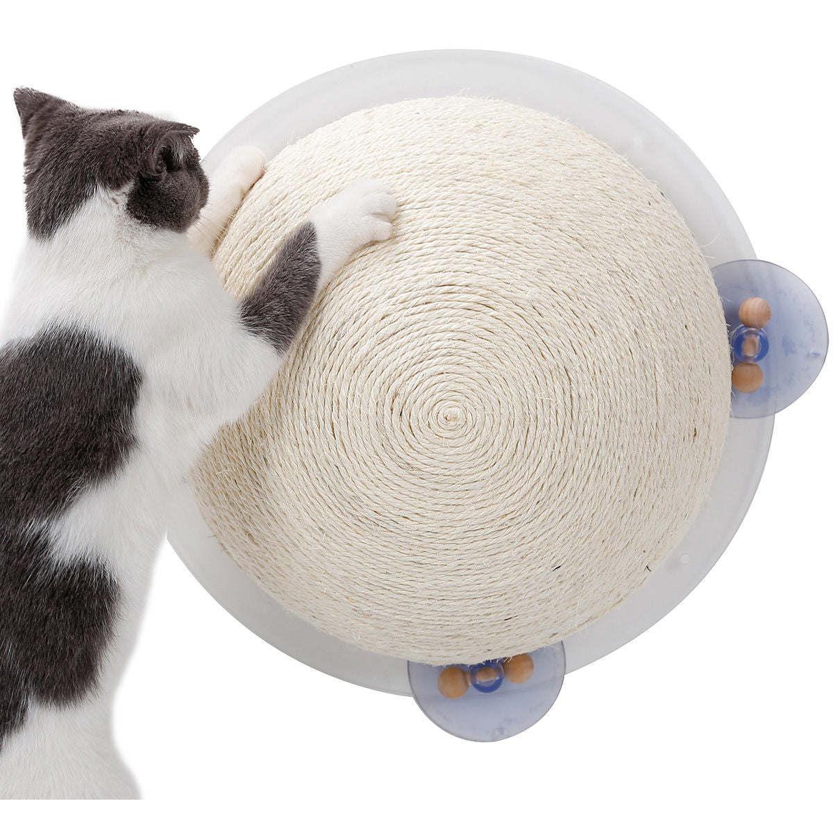 The Pet Life 'Stick N' Claw' is a compact and durable cat scratcher with suction cups. - Wolldi