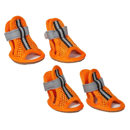 Breathable Mesh Dog Sandals with Rubber Soles Footwear