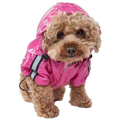 Adjustable pet raincoat+ reflective jacket Fashion