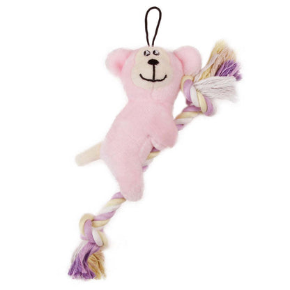 Soft plush toy with jute rope and squeaker Playtime