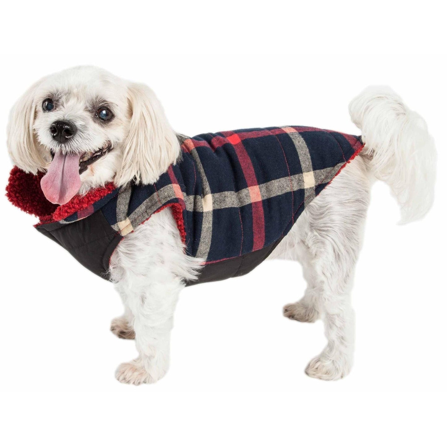 Warm Plaid Dog Coat Fashion