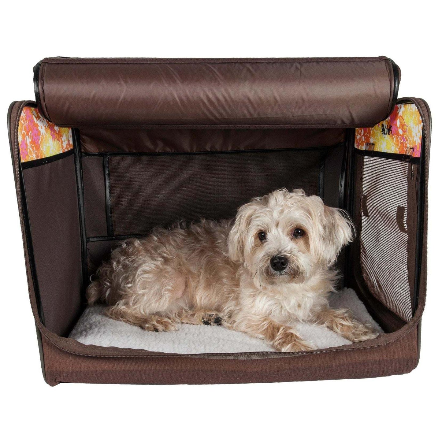 Floral Folding Collapsible Pet Crate Felina