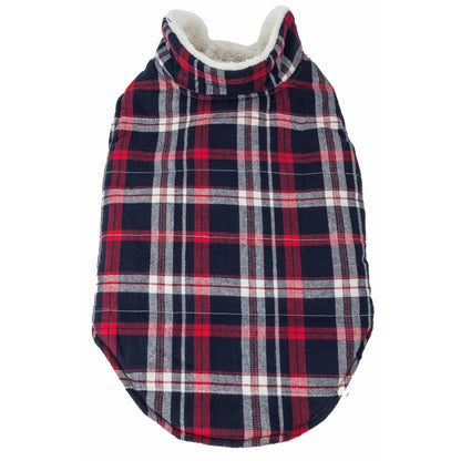 Insulated Dog Coat Plaid Fashion