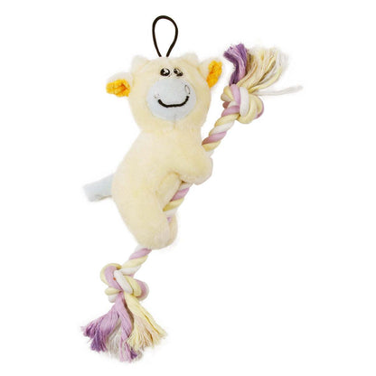 Soft plush toy with jute rope and squeaker Playtime