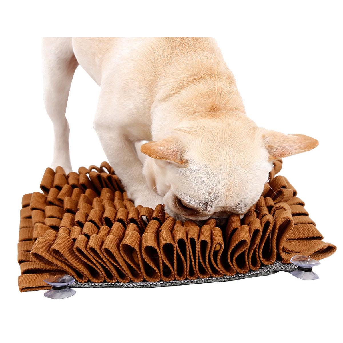 The Pet Life 'Sniffer Grip' is a suction-based snuffle mat for pets, perfect for cognitive development and digestive aid. - Wolldi