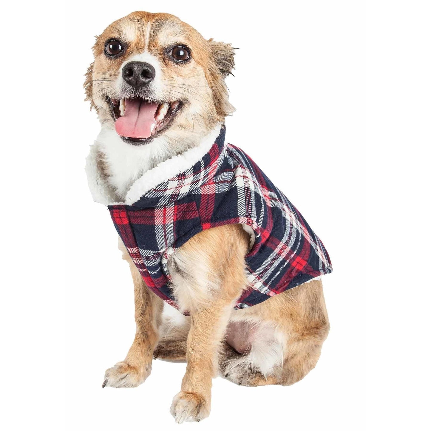 Insulated Dog Coat Plaid Fashion