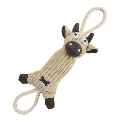 Eco-friendly cow pet toy with jute and rope Playtime