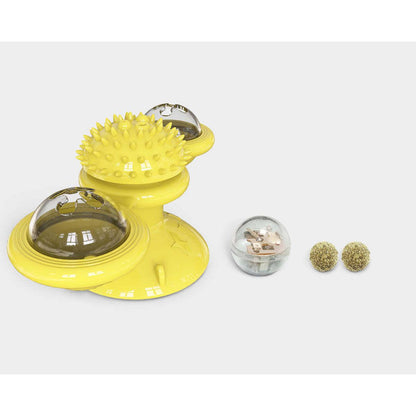 Suction Cat Toy with Catnip and LED Ball