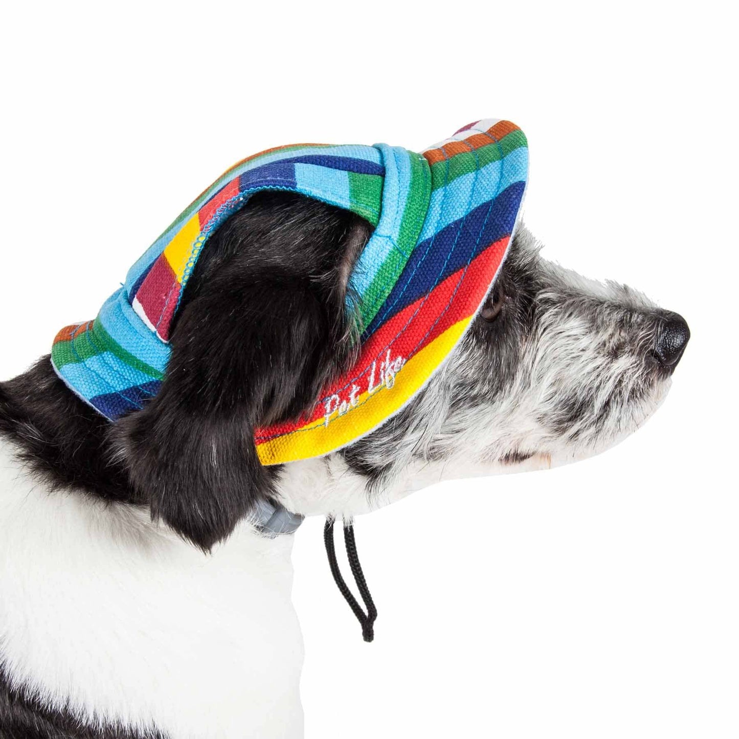 UV Protectant Rainbow Brim Dog Hat Extras