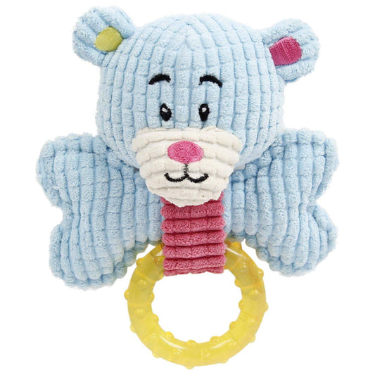 Pet Life 'Paci-Plush' is a plush toy with a squeaker and teething ring. - Wolldi