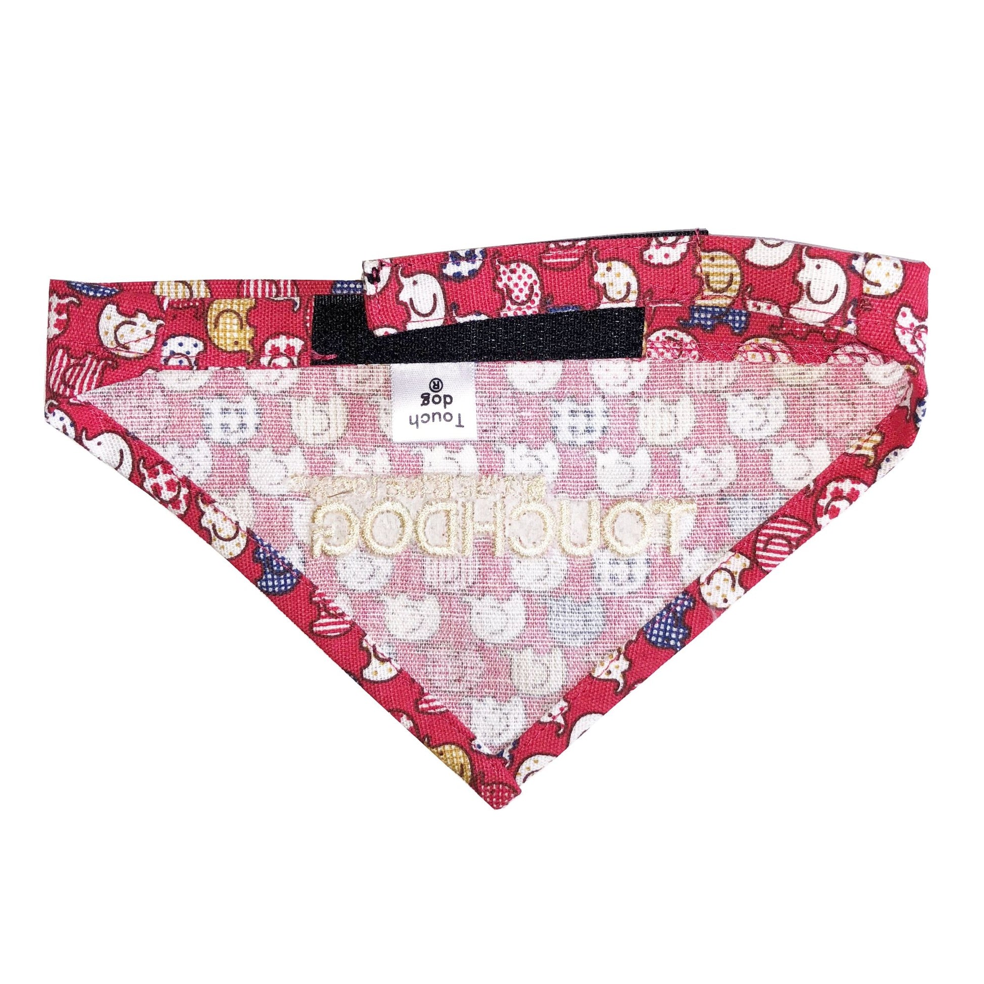 Fashionable and durable dog bandana with easy Velcro closure and stylish print. - Wolldi