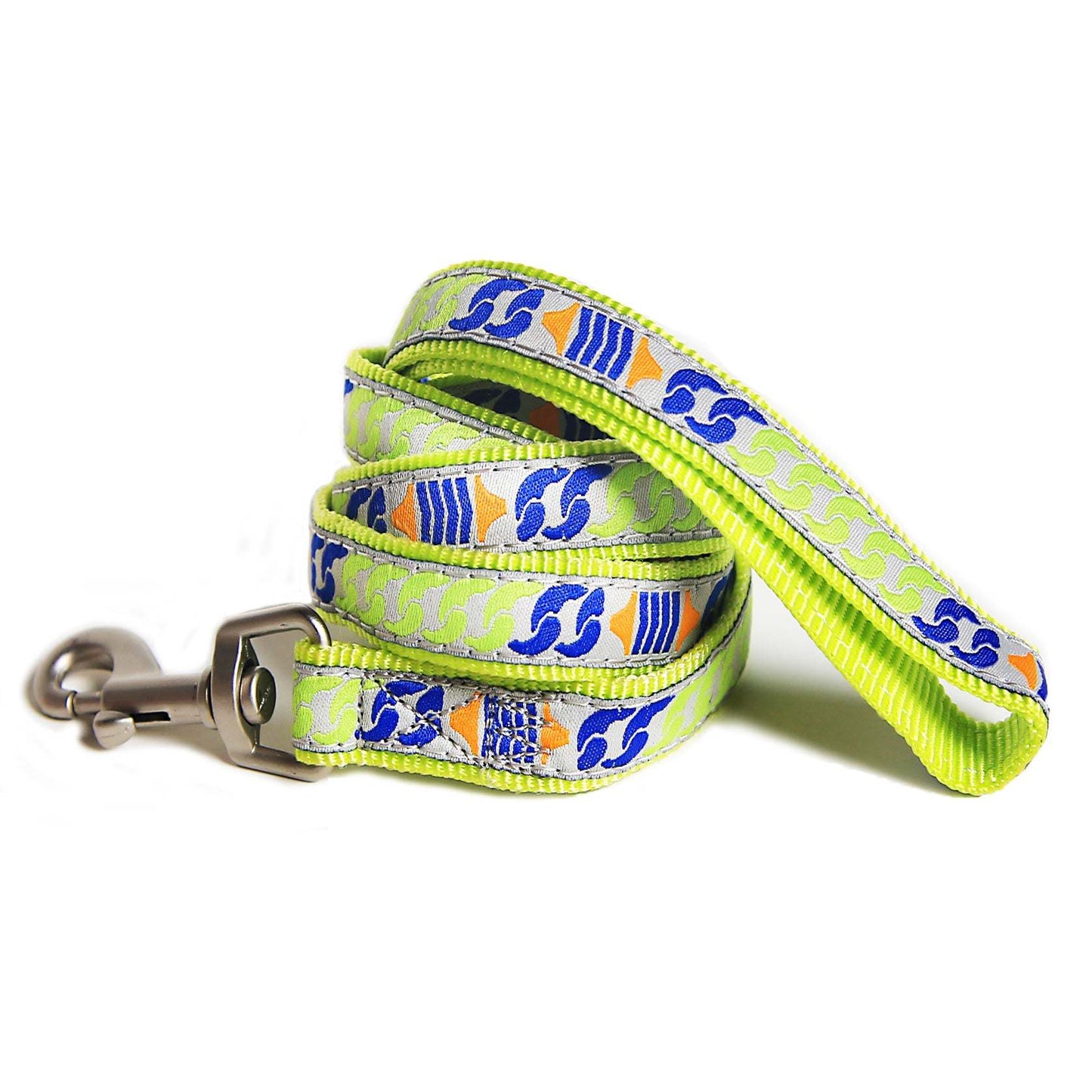 Touchdog 'Chain Printed' Tough Stitched Collar and Leash - Durable, stylish, adjustable, and available in various sizes and colors. - Wolldi