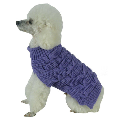 Stylish Dog Sweater with Weaved Design