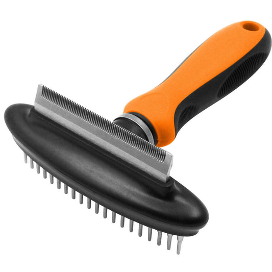 The Pet Life Flex Series 2-in-1 Grooming Rake and Deshedder is durable, versatile, and perfect for all types of fur. - Wolldi