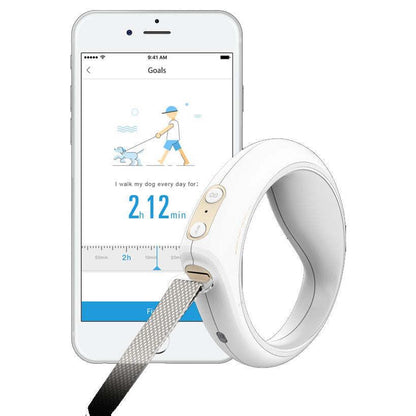 Smart leash with distance tracking and notifications. Straps