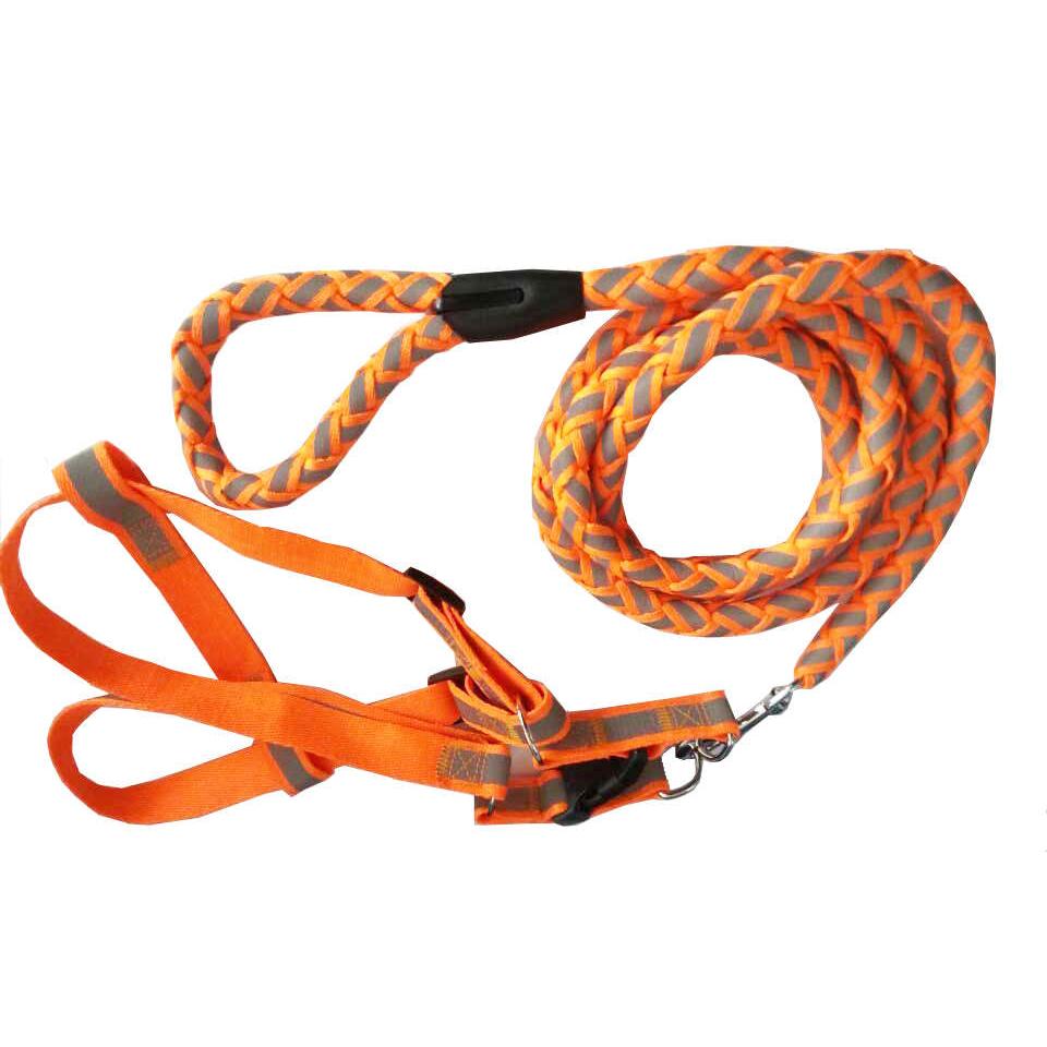 Durable Reflective Dog Leash Harness Combo Straps