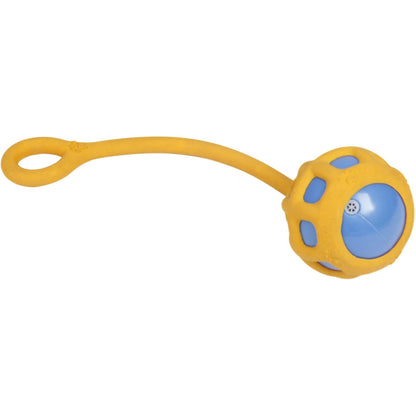 Durable squeaking dog toy with tugging handle Playtime