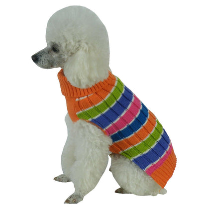 Rainbow Dog Sweater Fashion