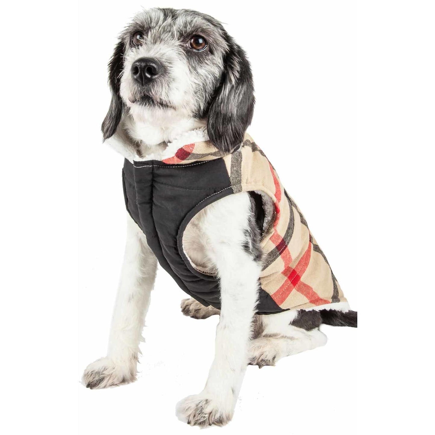 Warm Plaid Dog Coat Fashion