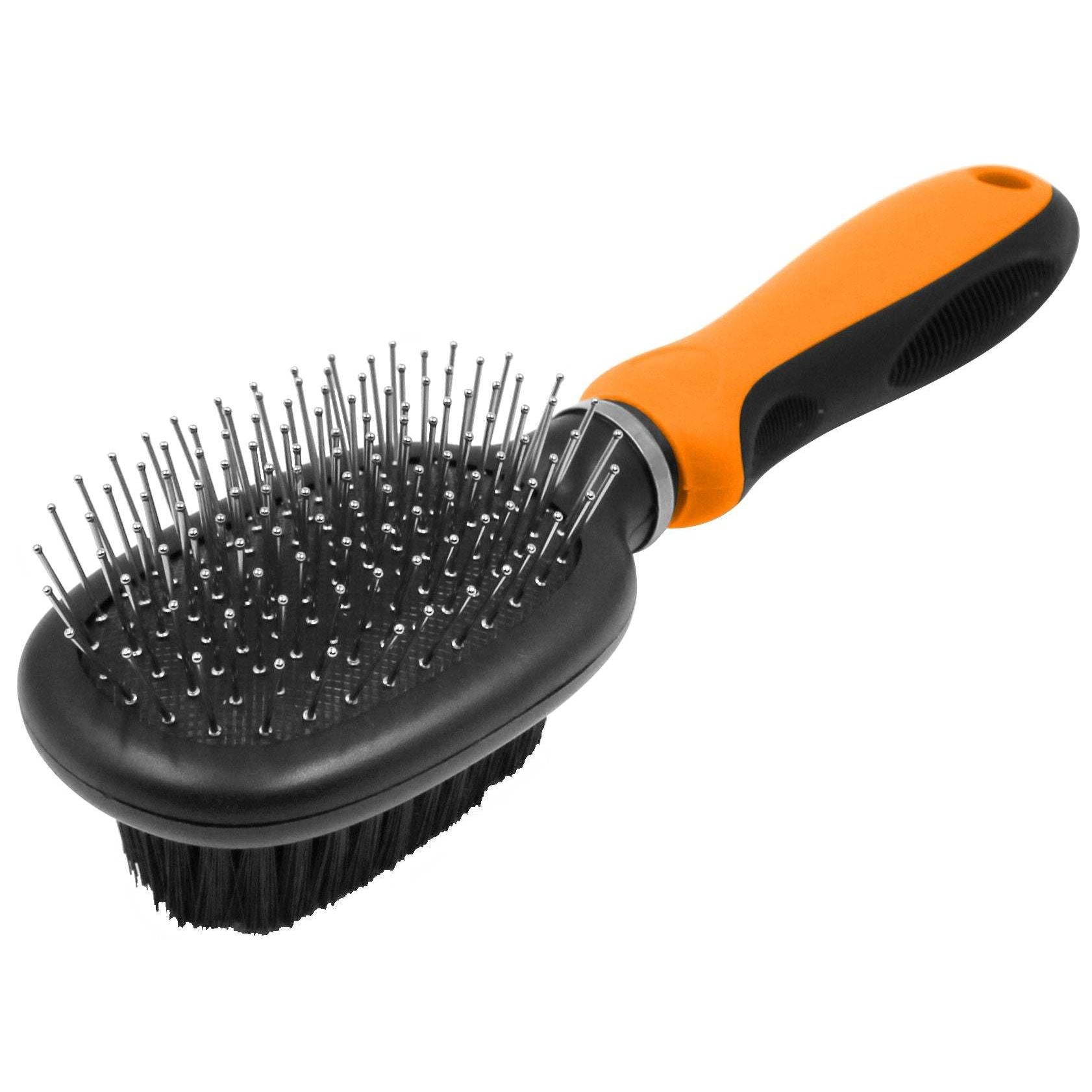 The Pet Life Flex Series 2-in-1 Dual-Sided Pet Brush: Smooths, Removes Mats, Multiple Colors. - Wolldi