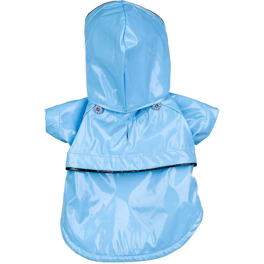 Waterproof pet raincoat with adjustable hood