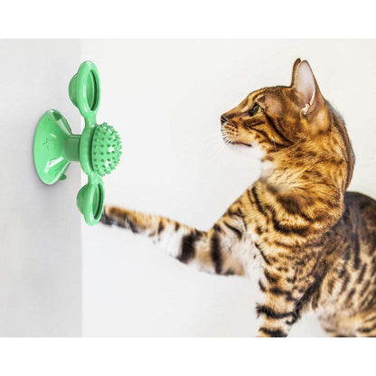 The Pet Life 'Windmill' Cat Toy suctions and spins on hard surfaces. - Wolldi