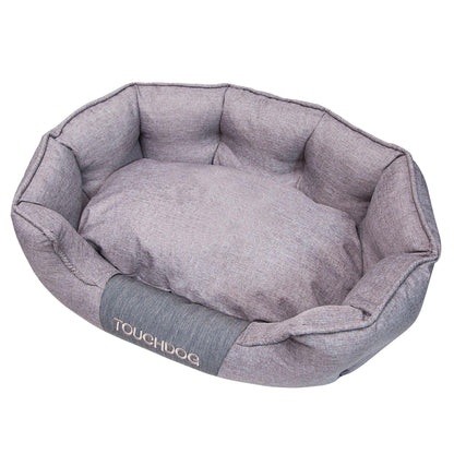 Water-resistant, durable, and comfortable dog bed with removable, machine-washable cushion. - Wolldi